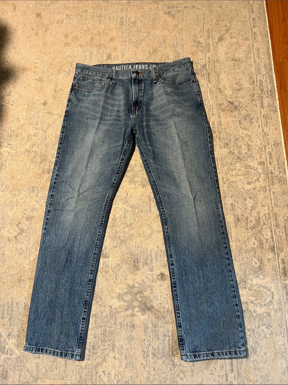 Nautica Men's Medium Blue Straight Jeans